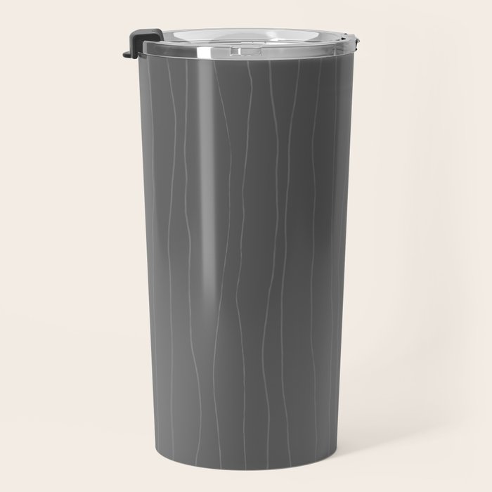 Organic Stripes Minimalist Modern Gray Pattern Travel Mug Gallery Image 3