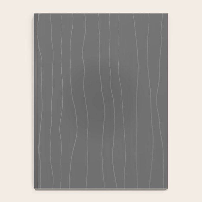 Organic Stripes Minimalist Modern Gray Pattern Notebook Gallery Image 4
