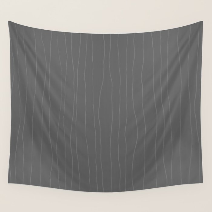Organic Stripes Minimalist Modern Gray Pattern Wall Tapestry Gallery Image 4