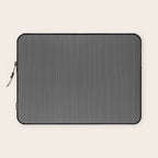 Organic Stripes Minimalist Modern Gray Pattern Laptop Sleeve Gallery Image 1