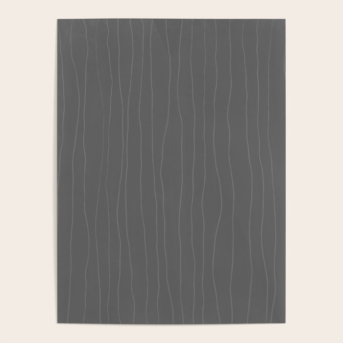 Organic Stripes Minimalist Modern Gray Pattern Poster Gallery Image 4