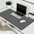 Organic Stripes Minimalist Modern Gray Pattern Desk Mat Gallery Image 2