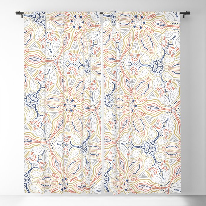 Modern mosaic mandalas Window Curtain Gallery Image 1