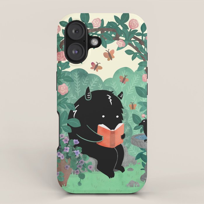 A Quiet Summer Spot (Monster Book Lover) iPhone Case Gallery Image 1