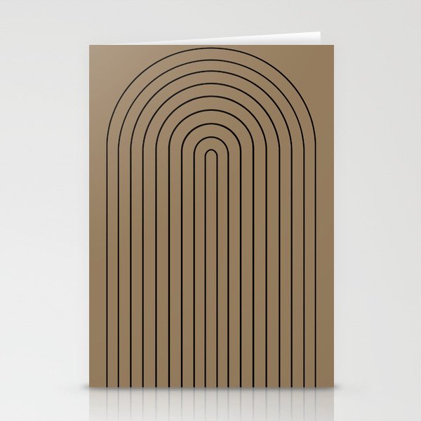Minimal Arch XLIII Natural Tan Modern Geometric Lines Stationery Card Gallery Image 2