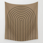 Minimal Arch XLIII Natural Tan Modern Geometric Lines Wall Tapestry Gallery Image 4