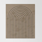 Minimal Arch XLIII Natural Tan Modern Geometric Lines Throw Blanket Gallery Image 2