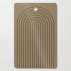 Minimal Arch XLIII Natural Tan Modern Geometric Lines Cutting Board Gallery Image 1