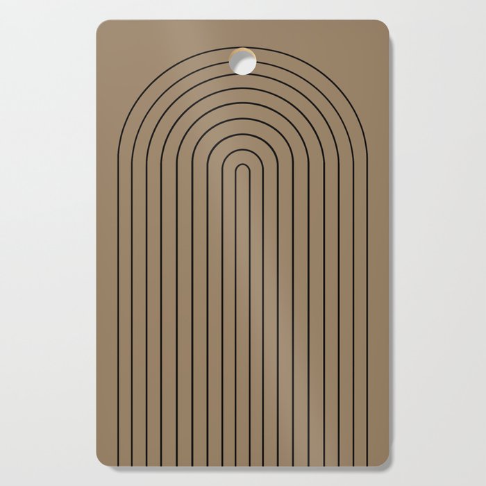 Minimal Arch XLIII Natural Tan Modern Geometric Lines Cutting Board Gallery Image 1