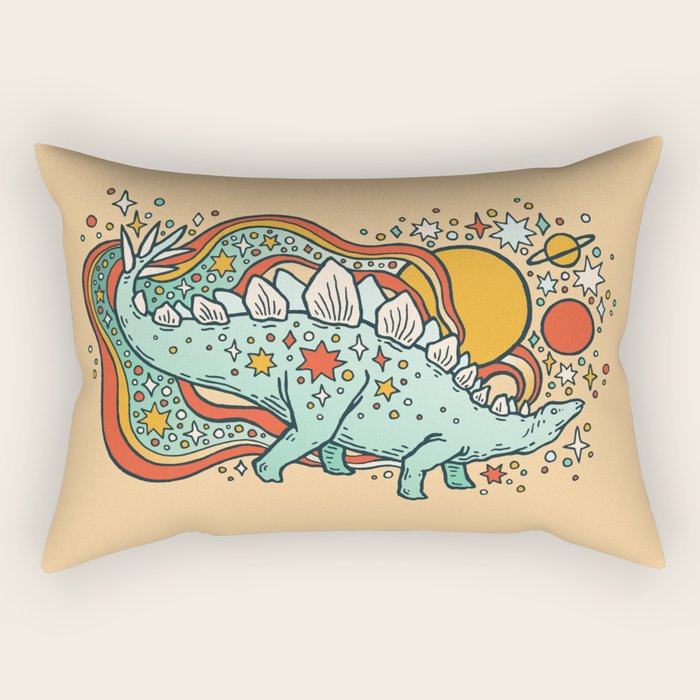 Star Stego | Retro Reptile Palette Rectangular Pillow Gallery Image 2