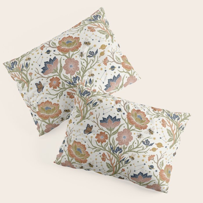 Boho Floral Galaxy Garden Pillow Sham Gallery Image 3