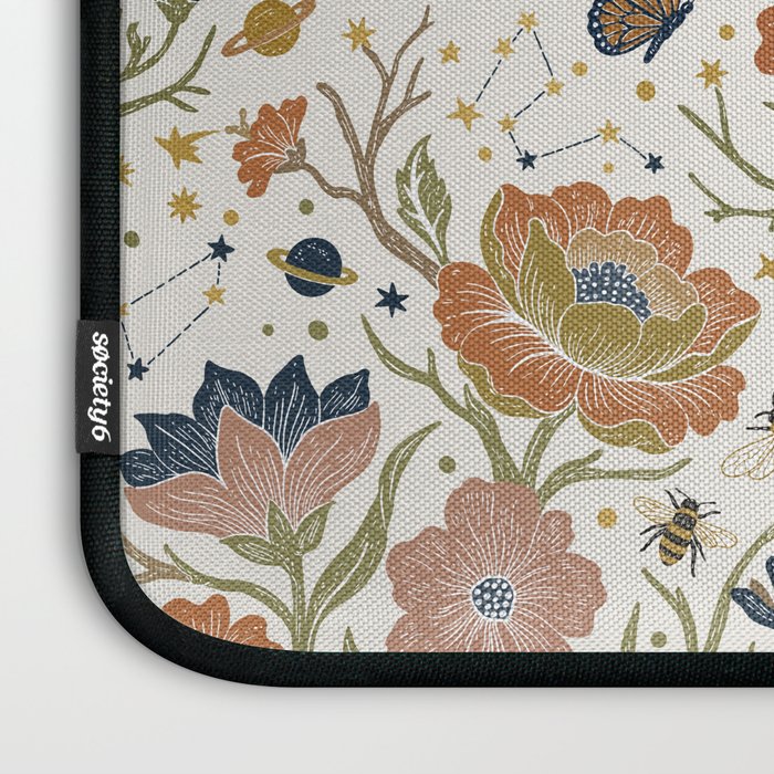 Boho Floral Galaxy Garden Laptop Sleeve Gallery Image 3