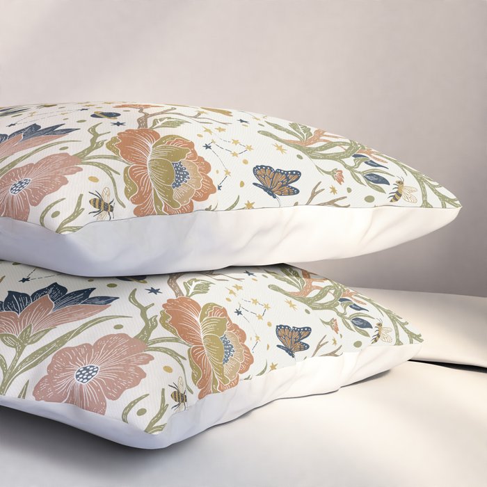 Boho Floral Galaxy Garden Pillow Sham Gallery Image 3