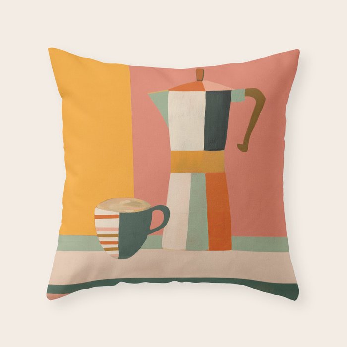 Sunset Moka Throw Pillow Gallery Image 1
