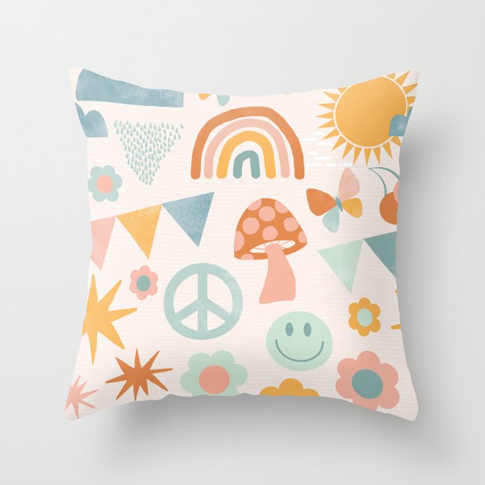 Happy Days Throw Pillow Gallery Image 1