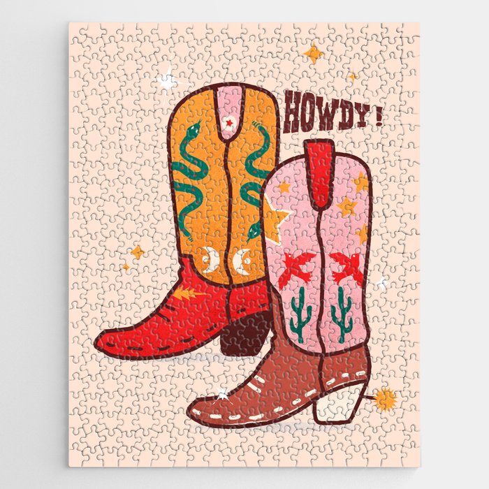 Howdy! Cowboy Boots Jigsaw Puzzle Gallery Image 1