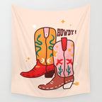 Howdy! Cowboy Boots Wall Tapestry Gallery Image 4