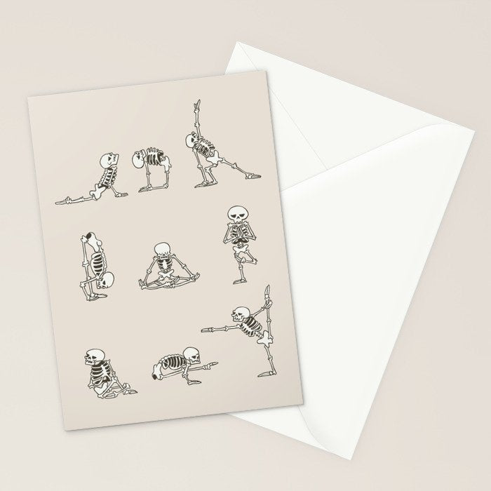 Skeleton Yoga Stationery Card Gallery Image 2