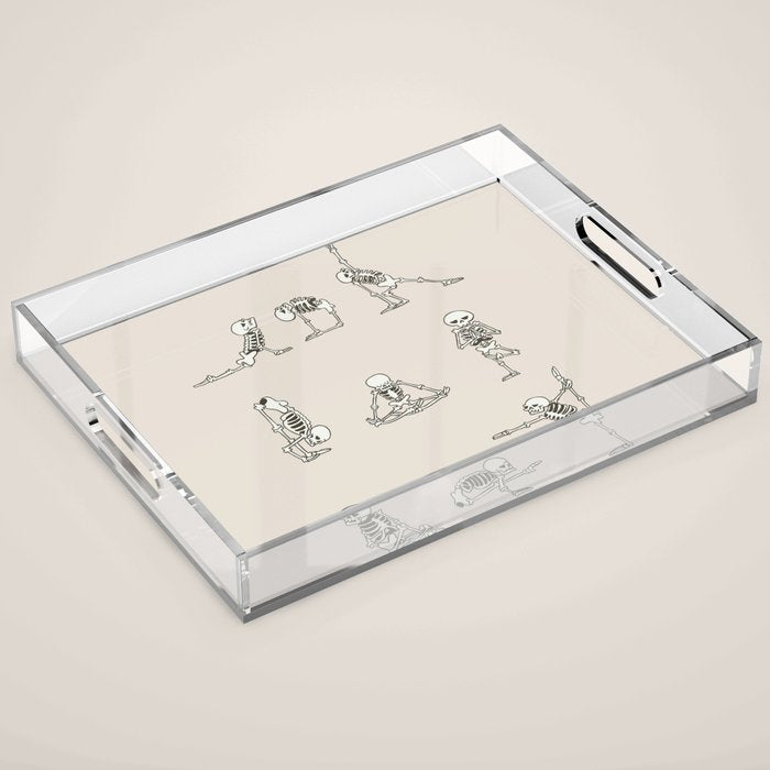 Skeleton Yoga Acrylic Tray Gallery Image 1