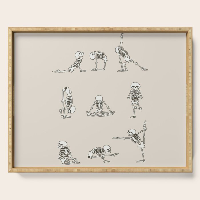 Skeleton Yoga Serving Tray Gallery Image 1