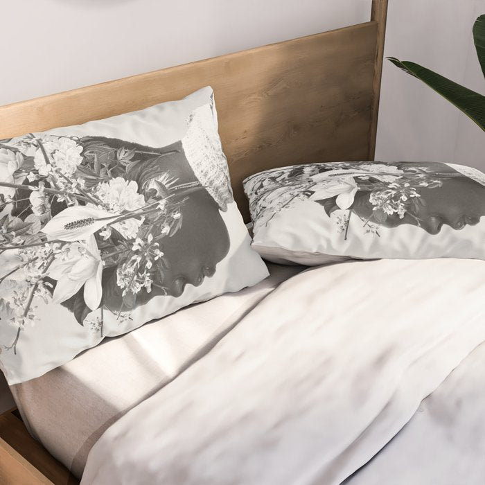 Bloom in White Pillow Sham Gallery Image 2
