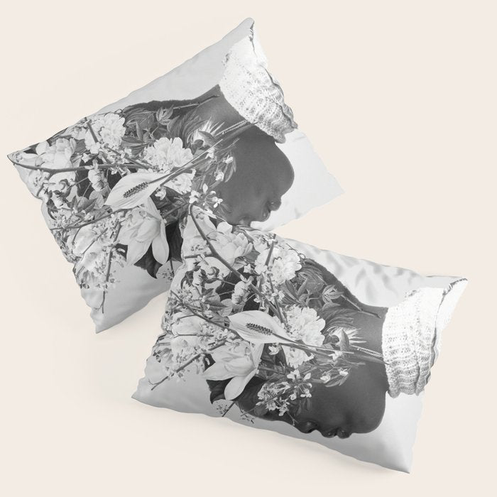 Bloom in White Pillow Sham Gallery Image 3
