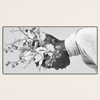 Bloom in White Desk Mat Gallery Image 3