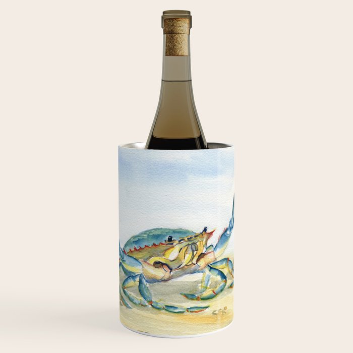 Colorful Blue Crab 2 Wine Chiller Gallery Image 1