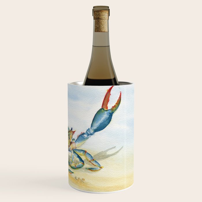 Colorful Blue Crab 2 Wine Chiller Gallery Image 3