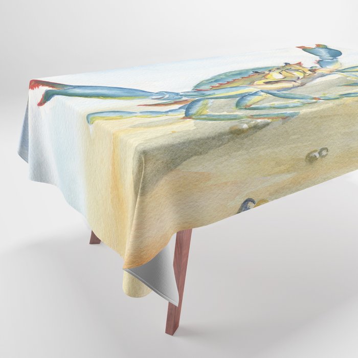 Colorful Blue Crab 2 Tablecloth Gallery Image 1