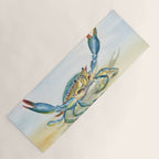 Colorful Blue Crab 2 Yoga Mat Gallery Image 1