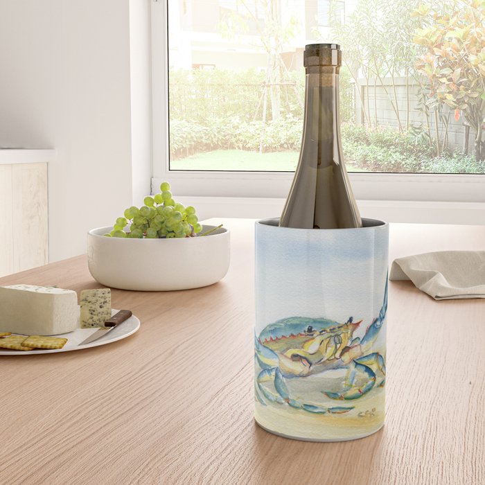 Colorful Blue Crab 2 Wine Chiller Gallery Image 4
