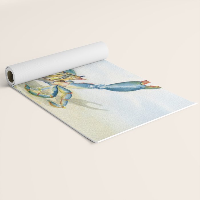 Colorful Blue Crab 2 Yoga Mat Gallery Image 2