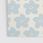 Light Blue And Cream Retro Flower Poster Gallery Image 3