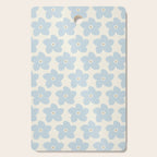 Light Blue And Cream Retro Flower Cutting Board Gallery Image 1