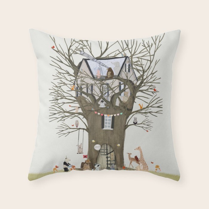 the astrology tree Throw Pillow Gallery Image 6
