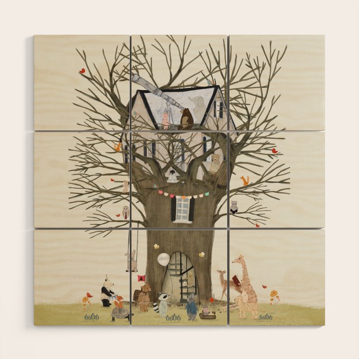 the astrology tree Wood Wall Art Gallery Image 1