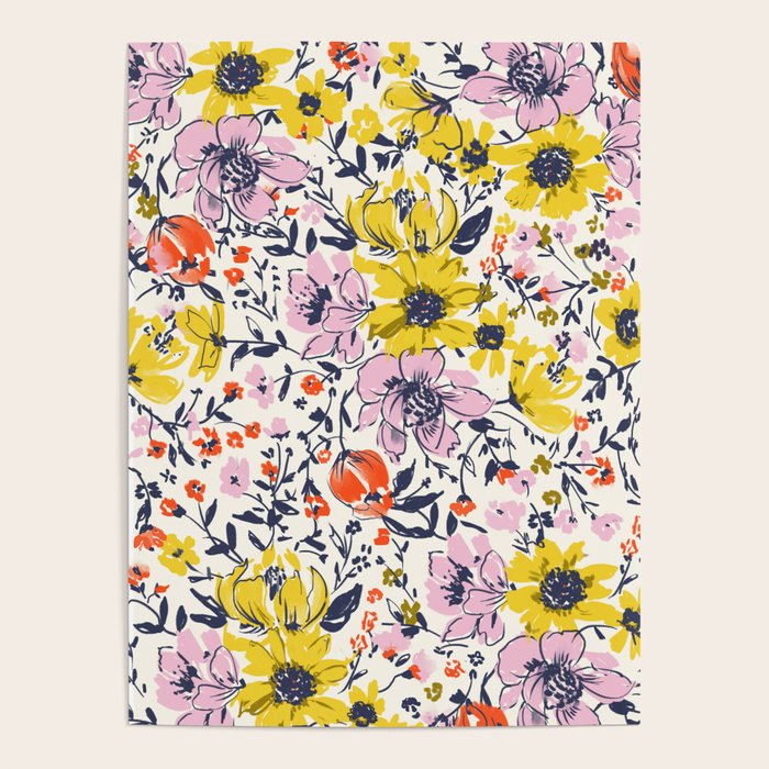 Lovely and Wild - purple and yellow Poster Gallery Image 4