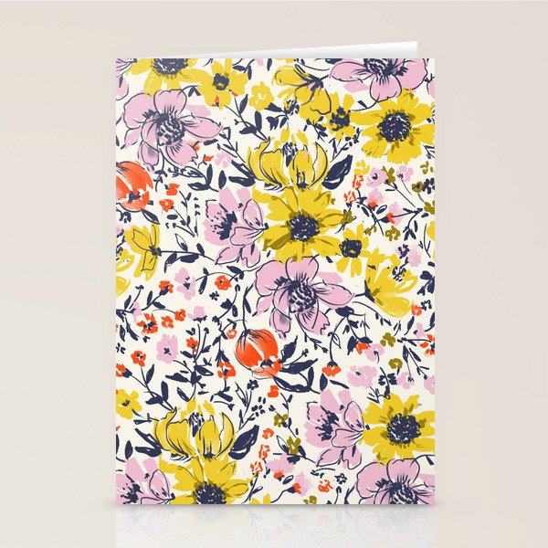 Lovely and Wild - purple and yellow Stationery Card Gallery Image 1