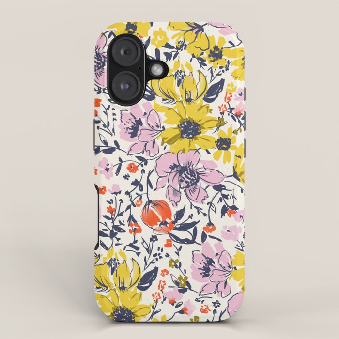 Lovely and Wild - purple and yellow iPhone Case Gallery Image 1