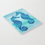 Blue Seahorse Couple Underwater Notebook Gallery Image 3