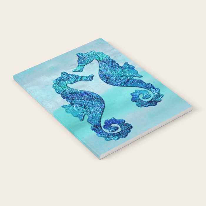 Blue Seahorse Couple Underwater Notebook Gallery Image 2