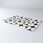 Mid-Century Modern Pattern No.2 - Black and White Rug Gallery Image 3