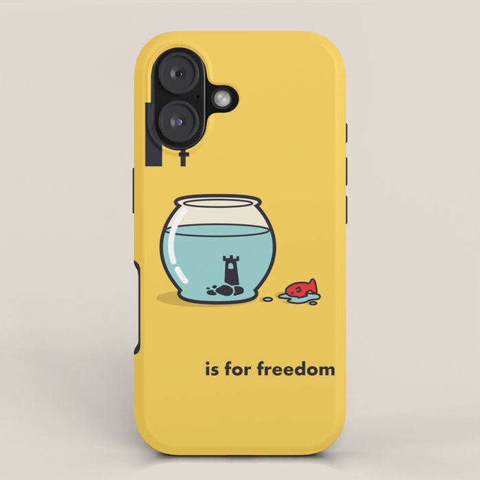 F is for freedom - the irony iPhone Case Gallery Image 1