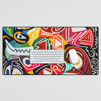 Life is beautiful street art graffiti Desk Mat Gallery Image 1