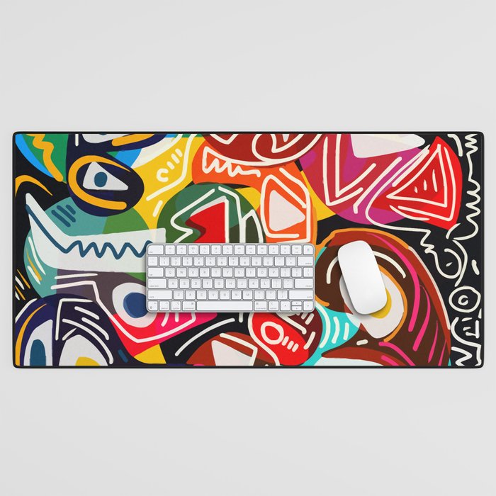 Life is beautiful street art graffiti Desk Mat Gallery Image 1