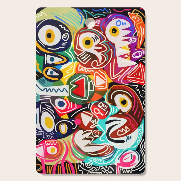 Life is beautiful street art graffiti Cutting Board Gallery Image 1