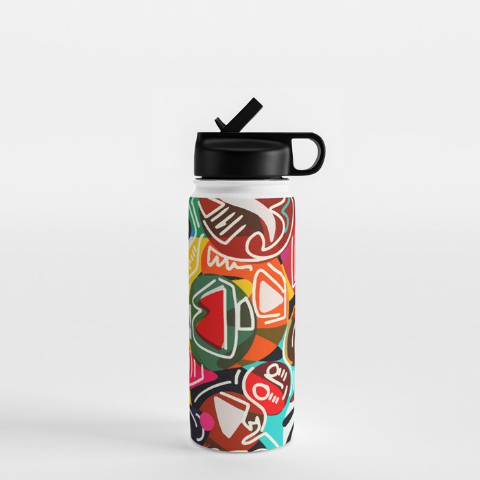 Life is beautiful street art graffiti Water Bottle Gallery Image 1