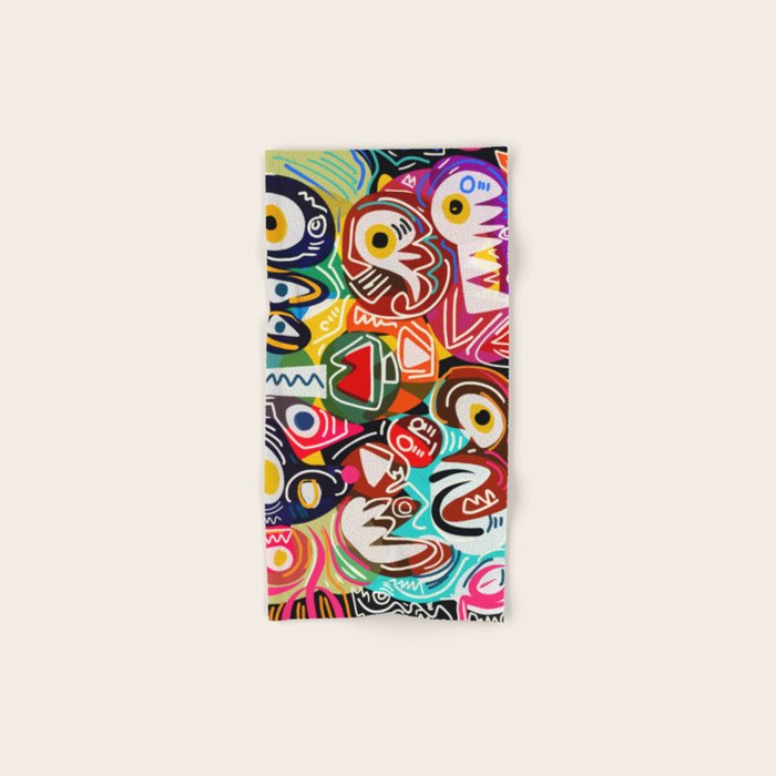 Life is beautiful street art graffiti Bath Towel Gallery Image 1