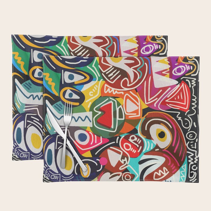 Life is beautiful street art graffiti Placemat Gallery Image 1